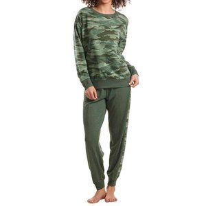 NWT SPLENDID SOFT 2 PIECE OLIVE CAMO PAJAMA LOUNGE SET! TOP & JOGGER PANT